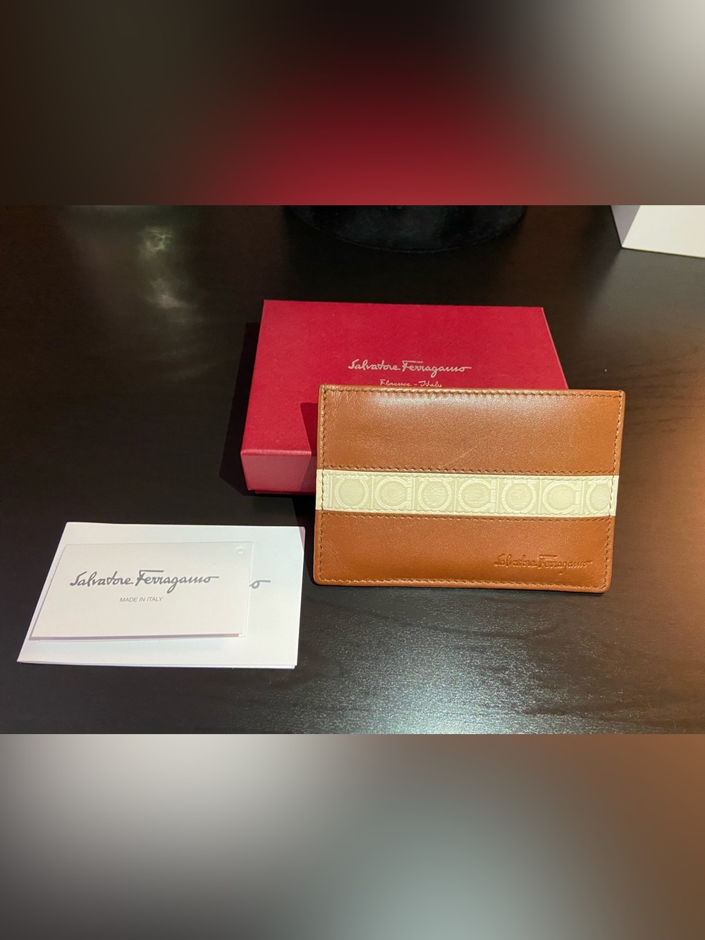 Salvatore Ferragamo Card Case Leather Card Holder